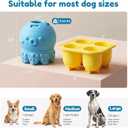 ZOMISIA 3-in-1 Frozen Dog Treat Toy, Long Lasting Interactive Dog Chew Toy, Slow Food Training to Reduce Anxiety and Boredom, for Medium and Large Dogs, Blue