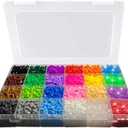 Ironing Beads Set, 24 Colours, 5 mm Plug Beads Set, 
Fuse Beads Kit for Boys and Girls with Storage Box