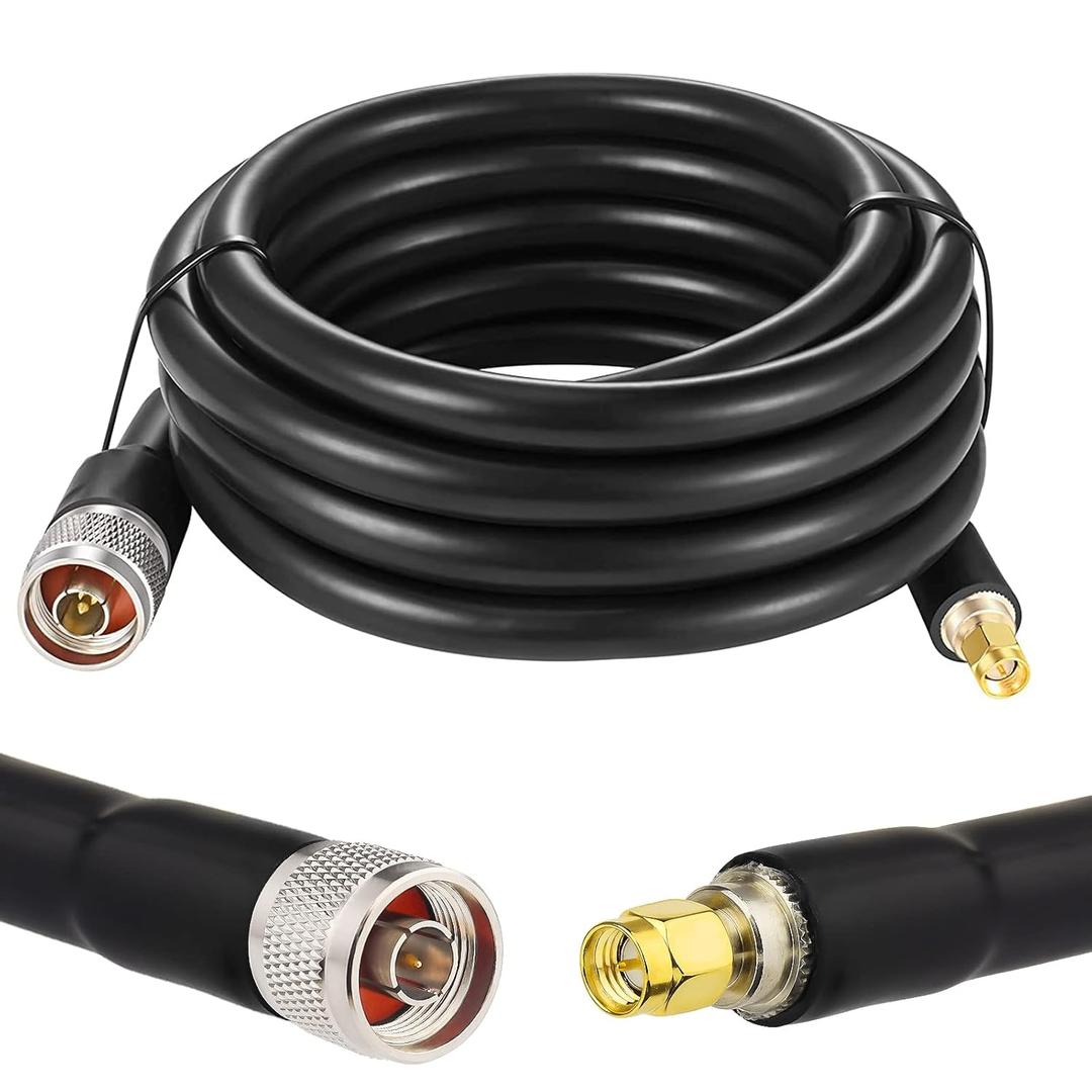 XRDS -RF KMR400 SMA to N Cable 10ft, N-Male to SMA-Male Connector Low Loss Extension Cable 50 Ohm SMA Cable for 3G/4G/5G/LTE/ADS-B/Ham/GPS/WiFi/RF Radio to Antenna Use
