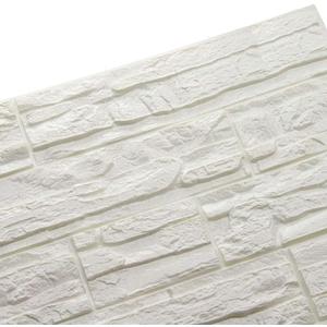 3D Brick Textured Pattern Wall Panels Wallpaper Self-Adhesive PE Foam Waterproof Modern Style for Living Room Bedroom Kitchen Wall Covering Background Decoration 12PCS=46.5SQ.FT(12PCS, White)