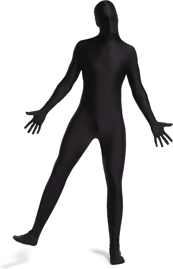 Woahee Spandex Suit, Full Body Zentai Suit for Men & Women - Adult Costume (Medium, Black)