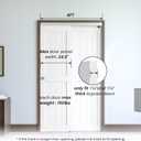 SMARTSTANDARD 48"/4FT Bypass Sliding Door Hardware Kit for Cabinet Closet, Aluminum Alloy Hardware with Finger Pull, for 2 Door System, Smoothly and Quietly, Fit 24.5" Wide Panel, No Door