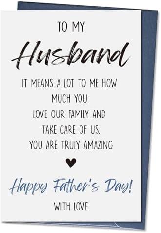 Ithmahco Fathers Day Card from Wife, Fathers Day Card for Husband, Gifts For Husband, Funny Dads Father Days Gifts, Set Of 3