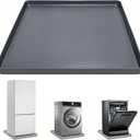 Washing Machine Drain Pan 29 x 29 Inch, Washer Machine Silicone Mat, Washing Machine Drip Tray, Anti Vibration Mat for Under Dryer or Washer, Laundry Floor Protector Pad (Gray)