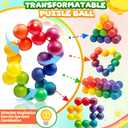 Sensory Autism Balls Toy for Toddler Kids, Airplane Travel Toys for Age 3-5 5-7 3-4 4-8 School Fidget Classroom Autistic Calm Down Treasure Prize Box Dementia Activities Easter Basket Stuffers Gifts
