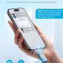 Apple MFi Certified 128GB Flash Drive for iPhone Thumb Drive Photo Stick, USB Memory Stick iPhone Flash Drive for Photos Videos, High Speed Jump Drive Compatible for iPhone/iPad/Android/PC (Blue)