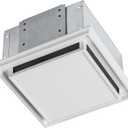 Broan-Nutone 682 Duct-Free Ventilation Fan, White Square Ceiling or Wall Exhaust Fan with Plastic Grille