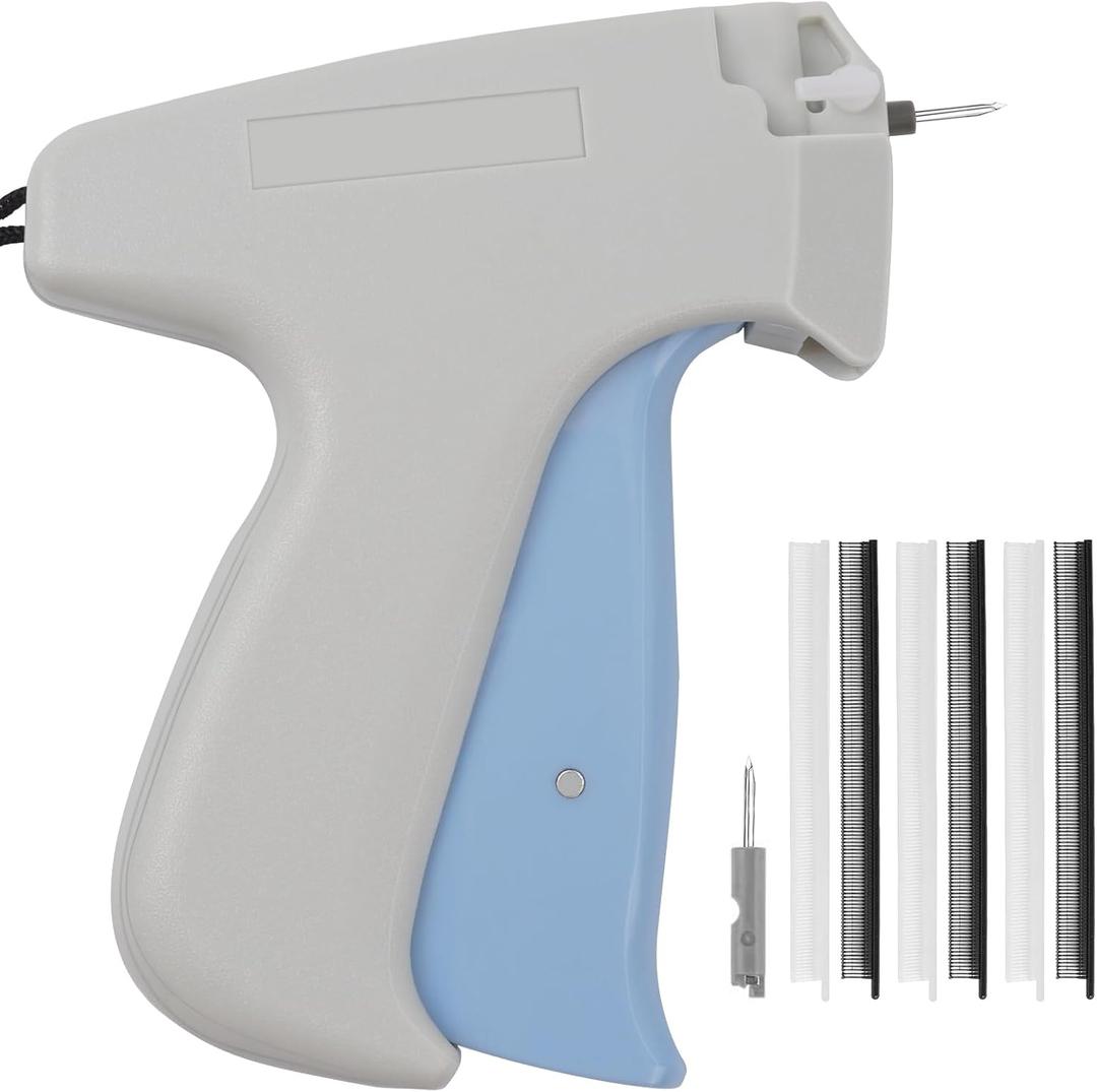 Quick Clothing Fixer, Fine Stitch Gun for Clothes, Mini Stitch Tagging Gun for Clothing,Quilting Hemming Tools Quick Stitch with 2 Fine Needles 2000 Black & 2000 White Micro Fasteners