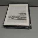 Framed Coastal Beach Wall Art for Living Room, 4 Piece Ocean Wave Palm Tree Surfboard Canvas Artworks, Summer Relaxing Seascape Picture Prints for Bedroom Bathroom Wall Decor, 11x14 Inch (Blue White - 4 Pcs)