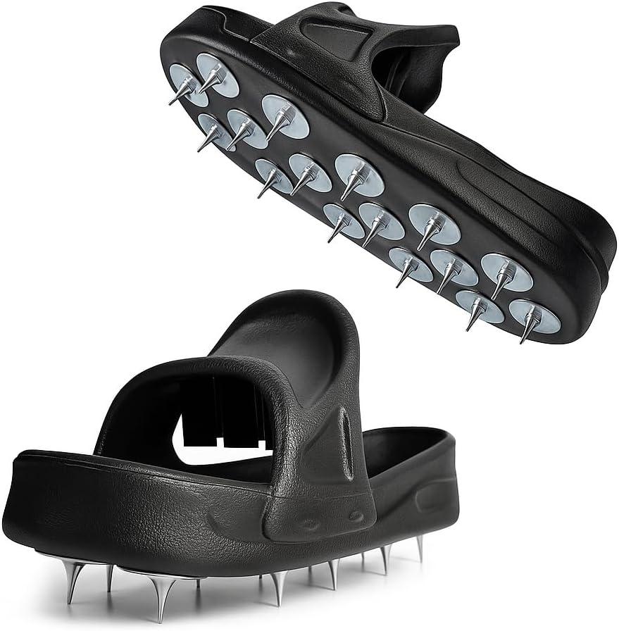 Sharp Spiked Style Shoes for Resinous Coatings Spiked Shoes Safe Walking on Floor Leveling Compounds,Epoxy Topcoats Concrete Resin and Epoxy Floor Coating -X-Large(DX-5C)
