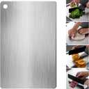 Titanium Cutting Boards for Kitchen, Double-Sided Food Grade Stainless Steel Cutting Board, 100% Pure Titanium Cutting Board, Easy To Clean, Suitable for Kitchen or Camping (11.8 * 7.8 in30 * 20cm)
