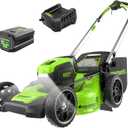 Greenworks 80V 21" Self-Propelled Cordless Lawn Mower Brushless Motor, LED Lights, 4.0Ah Battery & Rapid Charger (75+ Compatible Tools)