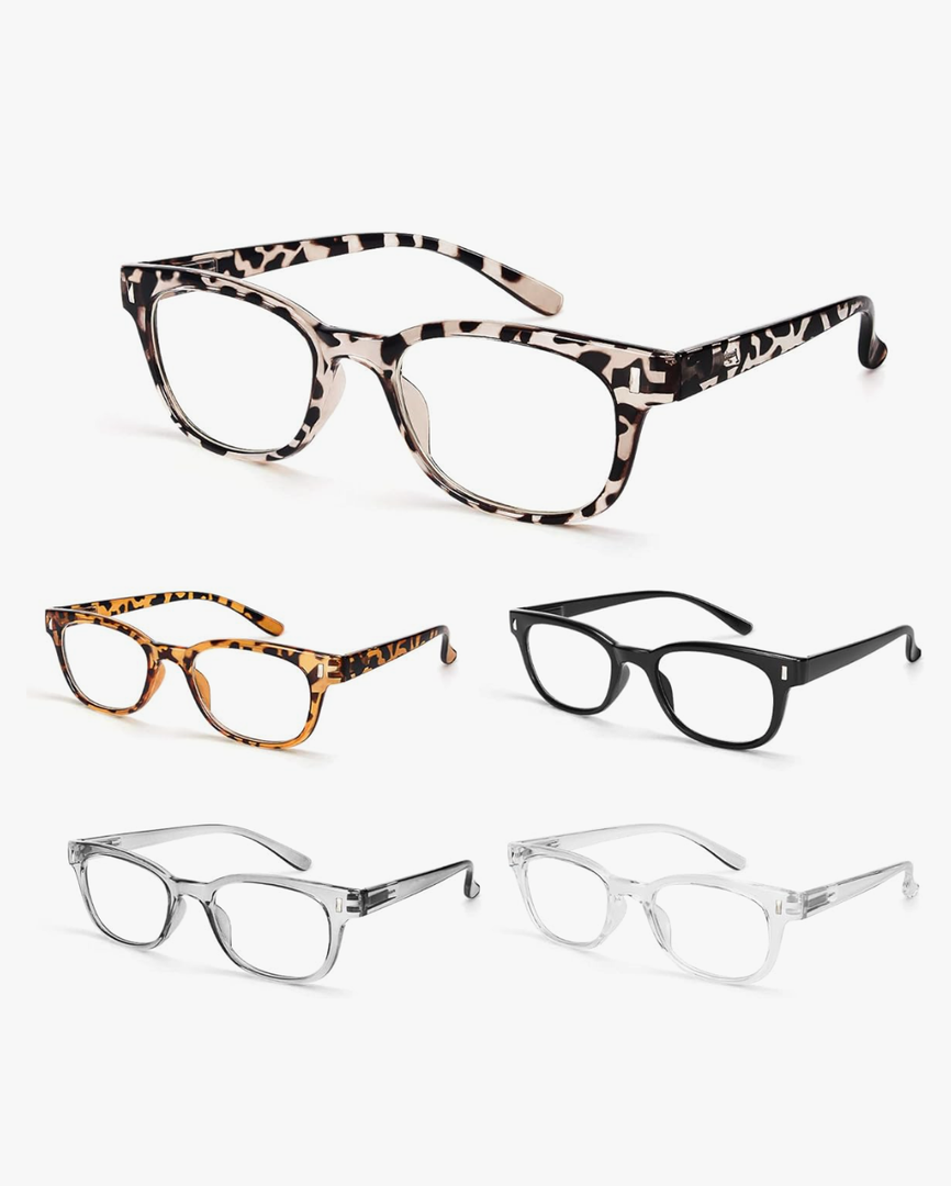 BLS BLUES 5 Packs Reading Glasses for Women Blue Light Blocking, Vintage Computer Eyewear