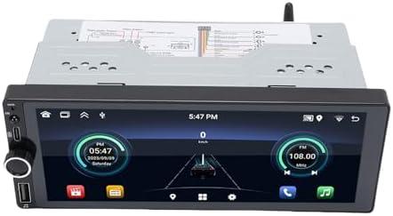 Wisoqu Car Stereo, Wireless Wired Single Din Car Stereo, 6.86 Inch Touchscreen Car Radio Receiver with 1080P Backup Camera, GPS Navigation, Bluetooth, WiFi, Voice Control (2+32GB)