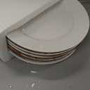 bestone 8 Inch Porcelain White Salad Plates Set, Porcelain Dessert/Salad PlateClassic Round with Wide Rim, Lead-Free,Dishwasher, Microwave, Freezer, Oven Safe, for Everyday Use-Set of 6