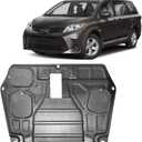 Front Engine Splash Shield for Toyota Sienna 2011-2020 Engine Guards Mud Flaps Suitable for Sienna Under Engine Cover Directly Replace Original One Black