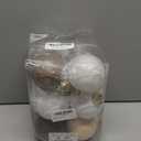 12 Pcs Neutral Matte Christmas Ball Ornaments 3.15 Inch Large Rustic Textured White Ivory Taupe Brown Xmas Ornaments Vintage Modern Christmas Decorations for Tree Farmhouse Decor