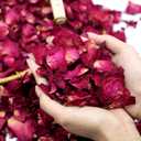 300+ PCS Biodegradable Red Rose Petals Wedding Confetti, 20+ Cups Dried Flower Petals for Valentine's Day, Bath, Bridal Shower, Soap, Candle Making, Mother's Day Presents and Bridal（2 QT）, Medium