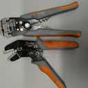 Wire Stripper and Crimping Tool Kit,AWG 24-10 Automatic Stripper Tool with AWG 28-16 Ratchet Wire Crimper For Open Barrel Connectors