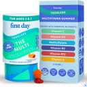 FIRST DAY Toddler Multivitamin Gummies (Ages 2-3)| Kids Multivitamin Gummies with Vitamins A C D3, B2, B12, Choline, Folate and 21 Organic Superfoods| (30 Day Supply) (Best By: 07/2026)