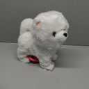 Samoyed Walking Barking Toy Dog Puppy Toy for Girl Licking Doggy with Leash, Electric Talking Singing Tail Wag Plush DIY Pretend Dress Up Interactive Dog Toddler Kid