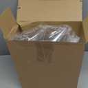 Yinkin 50 Cups and 50 Spoons Plastic Martini Glasses Disposable Cocktail Glasses Mini Martini Plastic Cups Dessert PVC Shot Unbreakable with Spoons for Weddings Party Food (Clear,5 oz)