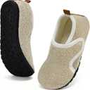 Apipi Warm Wide Slippers for Women - Easy on/off Non-Slip Comfy Slipper Shoes for Bedroom Travel, Gifts for Elderly Women