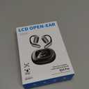 gidosha Open Ear Bone Conduction Headphones,Intelligent Touch Screen Bluetooth 5.4 Headphones, Over The Ear Earbuds with Earhooks Sport Headsets IPX7 Waterproof Earphones for Running Workout Black