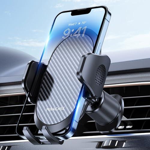 Miracase Phone Holders for Your Car with Metal Hook Clip, Air Vent Cell Phone Stand Car Mount, Universal Automobile Cradle for Garmin GPS Fit iPhone Android and All Smartphones, Dark Black Miracase Phone Holders for Your Car with Metal Hook Clip, Air Vent Cell Phone Stand Car Mount, Universal Automobile Cradle for Garmin GPS Fit iPhone Android and All Smartphones, Dark Black