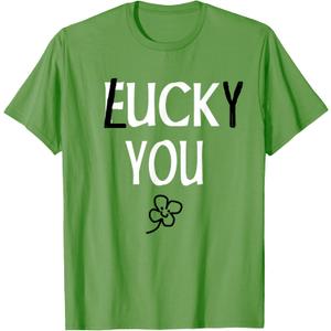 St Patricks Day Inappropriate Shirts Adults Men Women Lucky T-Shirt, Size M