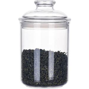 24oz Acrylic Storage Jar, Airtight Lid with Silicone Sealing Ring, Ideal Canister Container for Sugar, Tea, Spices, Herbs, Shells, Bath Salt, Christmas Decorative Apothecary Jars (Standard 701 ml)