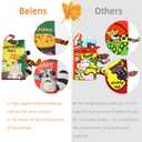 Beiens Soft Toys Baby Cloth Books, Touch and Feel Crinkle Books for Babies, Infants & Toddler, Early Development Interactive Car Toys & Stroller Toys for Boys & Girls (Rainforest Tails-1 Book)