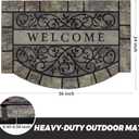 Thick Welcome Mats Outdoor, 24 * 36" Large Front Door Mat Entrance, Durable Welcome Mat for Front Door, Heavy Duty No Slip Rubber Outdoor Mats for Home Entrance