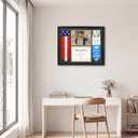 Graduation Shadow Box Frame 26x21.5 Inch, Double-Sided Stole Display with 2 Certificate Holders, 8.5x11 Document Frame with Tempered Glass, Wall Mount Memory Keepsake