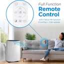 BLACK+DECKER Portable Air Conditioner, 8,000 BTU (3,950 BTU SACC) for Rooms up to 400 Sq. Ft., Portable AC with Follow Me Remote Control and Window Kit, BPACT08WT, White