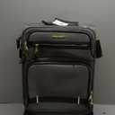 Steve Madden Designer Luggage - Checked Large 20 Inch Softside Suitcase - Expandable for Extra Packing Capacity - Lightweight Bag with Rolling Spinner Wheels (Peek-A-Boo Grey)