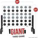 Play Platoon Wooden Giant 4 in a Row Game Outdoor - 4 in a Row Board Game Outdoor with Coins, Case and Rules, Extra Large