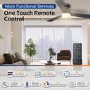 42 Inch Ceiling Fans with Lights And Remote, 3CCT/Flush Mount/6 Speed/Black