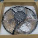 Depuley Bladeless Ceiling Fans with Lights: 20" Black Modern Low Profile Flush Mount Ceiling Fan with App Remote Control - Bedroom Enclosed Crystal Fandelier with Dimmable LED for Living Room Kitchen