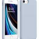 AOTESIER Compatible with iPhone SE 2020/ 2022 and iPhone 7/ 8 Case 4.7 inch, Silky Touch Premium Soft Liquid Silicone Rubber Anti-Fingerprint Full-Body Protective Flexible Bumper Case (Baby Blue)
