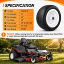 2Pcs 13x6.50-6 Lawn Mower Tires Flat Free for Zero Turn Mowers