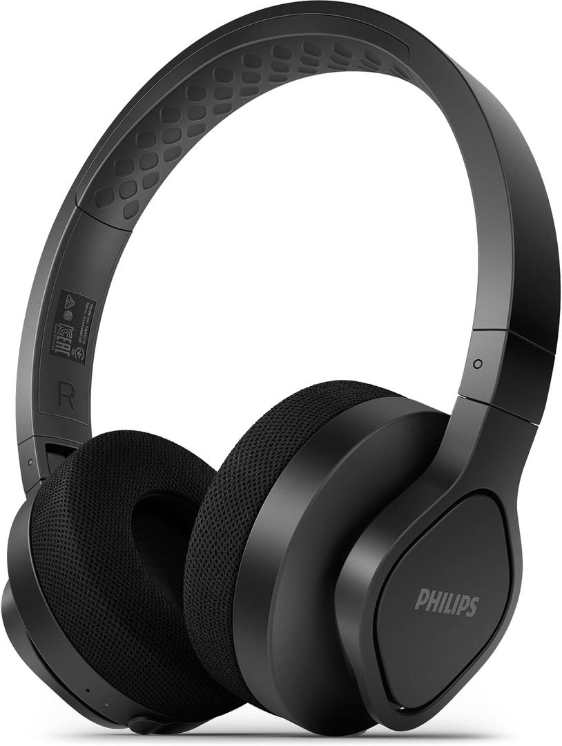 PHILIPS Headphones/Headset Wired & Wireless Head-Band Sports USB, W128299144 (Wireless Head-Band Sports USB Type-C Bluetooth Black)
