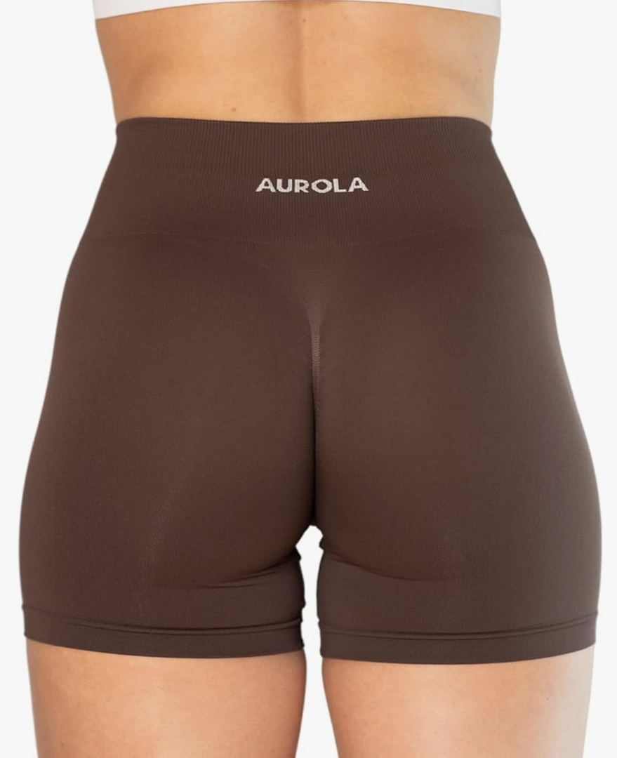 AUROLA Dream Collection Women Workout Shorts High Waist Gym Shorts, Scrunch Butt Seamless Athletic Shorts Small