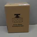 Industrial Semi Flush Mount Ceiling Light, 800 Lumen LED Bulb Included, Seeded Glass Shade Farmhouse Light Fixture for Hallway Corridor Kitchen Bathroom Bedroom Passway (Large)