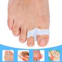 8pcs Silicone Toe Separators, Soft Toe Spacers Corrector with 2 Loops for Men & Women Straighten Overlapping Toes