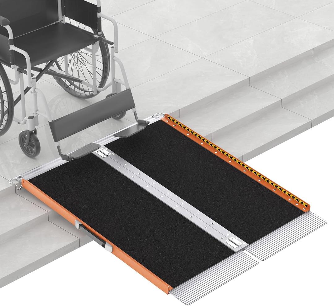 FACHNUO 3FT Portable Wheelchair Ramps, Seamless Ramps for Home Steps