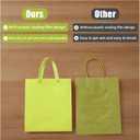 2 x Pikalon 6 pcs Neon Yellow Gift Bags with Handles, Medium 8.66"x4.72"x9.84" Bright Color Gift Wrap Paper Bag Party Favor Bag Boutique Retail Bags for Wedding Birthday Baby Shower Wedding Welcome Party Supplies (Yellow, 8.66x4.72x9.84 Inches)