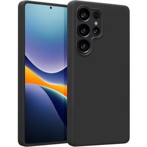 kwmobile Case Compatible with Samsung Galaxy S25 Ultra Case - TPU Silicone Phone Cover with Soft Finish - Dark Grey (black matte)