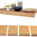 HUAGHEE Wire Rack Shelf Cover - 5 Pack Adjustable Wood Wire Rack Covers for Pantry, Closets,Bathroom, Kitchen (Wood - 5 Pack, 47.2 x 16 inch)