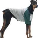 Dog Shirt for Small and Large Dogs Raglan Cotton T-Shirts Soft Breathable Dog Shirts pet Clothes Gray Series (5X-Large, Gray/Green)